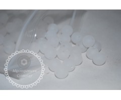 Πλαστική χάντρα λευκή ματ 10mm