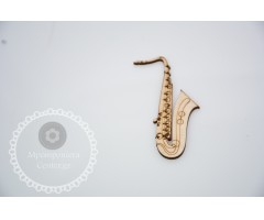 Ξύλινο στοιχείο μουσικό όργανο σαξόφωνο με επιλογή διάστασης που επιθυμείτε