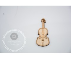 Ξύλινο στοιχείο μουσικό όργανο βιολί με επιλογή διάστασης που επιθυμείτε