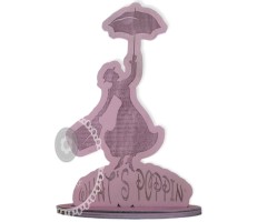 Ξύλινο επιτραπέζιο διακοσμητικό Mary Poppins - με βάση που στέκεται