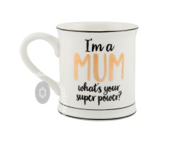 Κούπα για μαμάδες! Πορσελάνη I Am a Mum , Whats your Superpower? 400ml