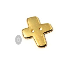 Μεταλλικός σταυρός τύπου κουμπί με εσωτερικές τρύπες