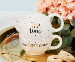 Τσαγιέρα & Κούπα Μαζί ιδιαίτερη αφιερωμένη στην μαμά ! Tea time is mums time!