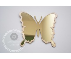 Ξύλινος χειροποίητος καθρέπτης με θέμα πεταλούδα - καθρέπτης πλαστικός - ακίνδυνος για τα παιδιά