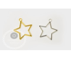 Μεταλλικό αστέρι με περίγραμμα σε χρυσό ή σε ασημί