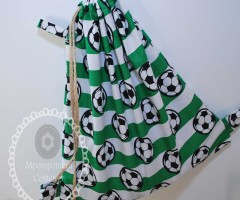 Σακίδιο πλάτης με ποδοσφαιρικές μπάλες - λευκό-πράσσινο τύπου παναθηναϊκού