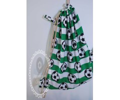 Σακίδιο πλάτης με ποδοσφαιρικές μπάλες - λευκό-πράσσινο τύπου παναθηναϊκού