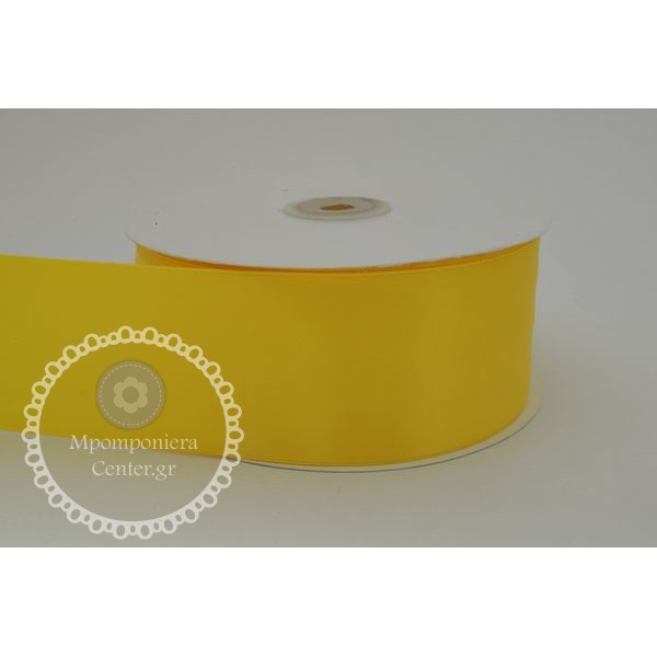 Κορδέλα υφασμάτινη σατέν 50mm κίτρινο