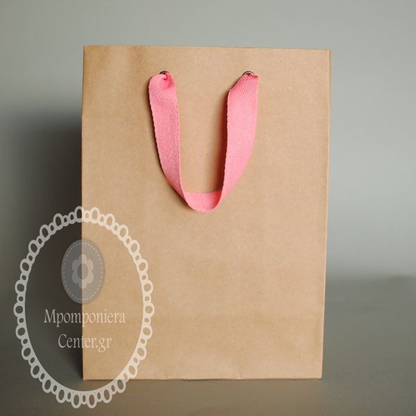 Σακούλα Kraft Paper - Ροζ χεράκι