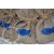 Μπομπονιέρα πουγκί λινάτσα με ψαράκι σε φυσικές αποχρώσεις της λινάτσας